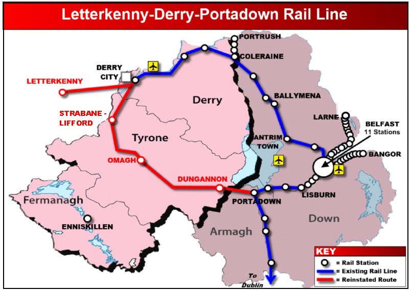Letterkenny to Dublin rail connection