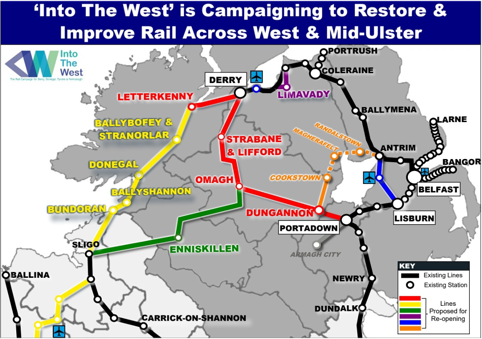 Into The West is Campaigning to Restore and Improve Rail Across West and Mid-Ulster